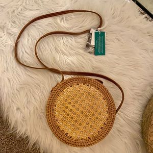 New rattan wicker round summer bag handmade